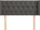 vidaXL Zaglowek uszak 93x16x78/88 cm, σκούρο γκρι βελούδο