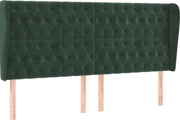 vidaXL Zaglozek uszak, skouroprasino, 203x23x118/128 cm, aksamit