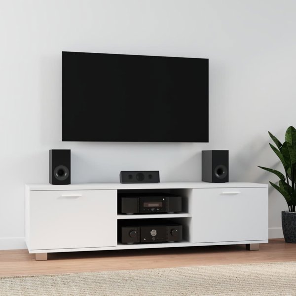 vidaXL Έπιπλο TV, λευκό, 140x40,5x35 εκ, υλικό ξύλου