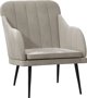 vidaXL vidaXL Fotel, jasnoszary, 63x76x80 cm, obity aksamitem