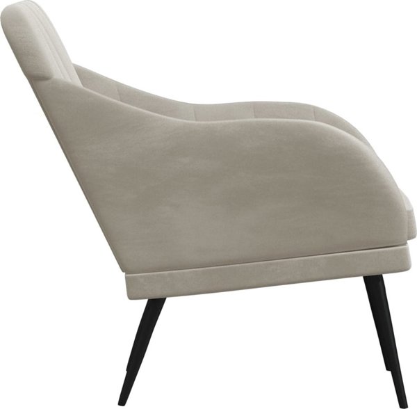 vidaXL vidaXL Fotel, jasnoszary, 63x76x80 cm, obity aksamitem