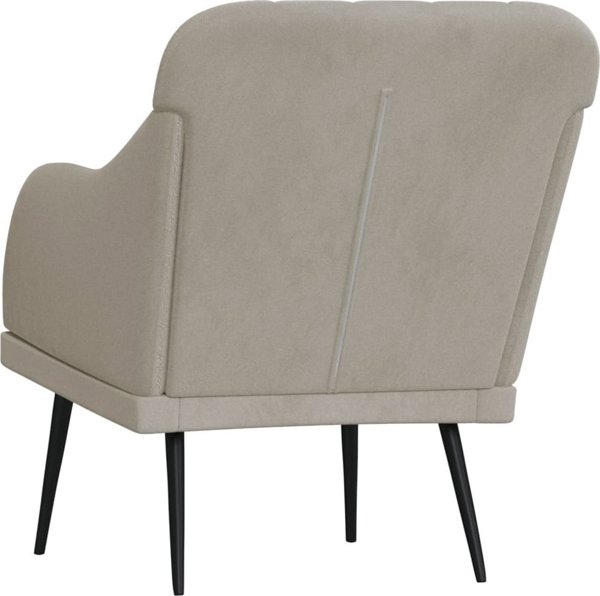 vidaXL vidaXL Fotel, jasnoszary, 63x76x80 cm, obity aksamitem