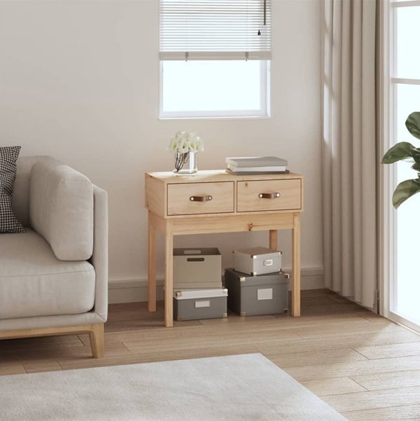 vidaXL vidaXL Stolik konsolowy, 76,5x40x75 cm, lite drewno sosnowe
