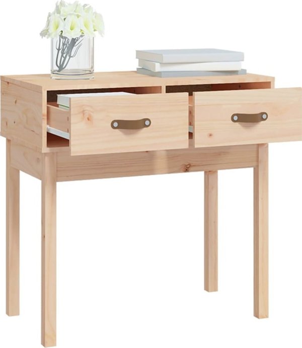 vidaXL vidaXL Stolik konsolowy, 76,5x40x75 cm, lite drewno sosnowe