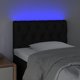 vidaXL Zaglowek do lozka z LED, czarny, 80x7x78/88 cm, tkanina