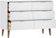 vidaXL Συρταριέρα, λευκή, 113x40x80 cm, μασίφ πεύκο
