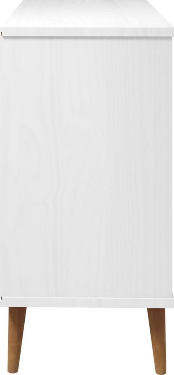 vidaXL Συρταριέρα, λευκή, 113x40x80 cm, μασίφ πεύκο