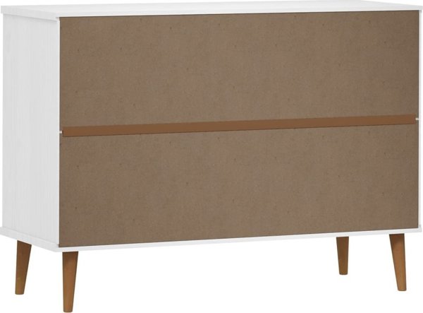 vidaXL Συρταριέρα, λευκή, 113x40x80 cm, μασίφ πεύκο