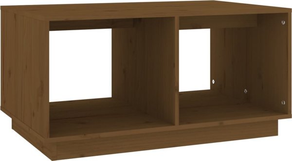 vidaXL Τραπεζάκι σαλονιού μέλι-καφέ 80x50x40 cm από μασίφ ξύλο πεύκου