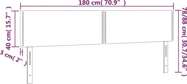 vidaXL Επενδύσεις κεφαλιού κρεβατιού, 2 τεμάχια, σκούρο πράσινο, 90x5x78/88cm, βελουτέ