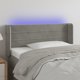 vidaXL Zaglolwek do lotka z LED, jasnoszary, 93x16x78/88 cm, aksamit