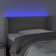 vidaXL Zaglolwek do lotka z LED, jasnoszary, 93x16x78/88 cm, aksamit