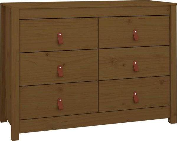 vidaXL Komoda, miodowy braz, 100x40x72 cm, lite drewno sosnowe