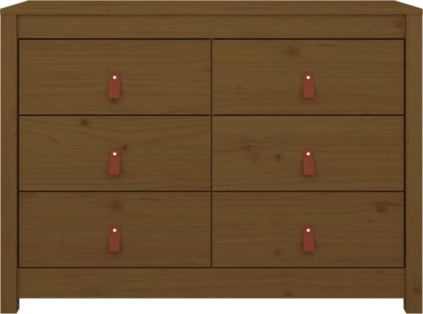 vidaXL Komoda, miodowy braz, 100x40x72 cm, lite drewno sosnowe