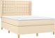 vidaXL Kontinentalo krevati me mattress, krem yfasma, 140x200 cm