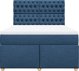 vidaXL Κρεβάτι κοντινεντάλ με στρώμα, μπλε, ύφασμα, 160x200 εκ.