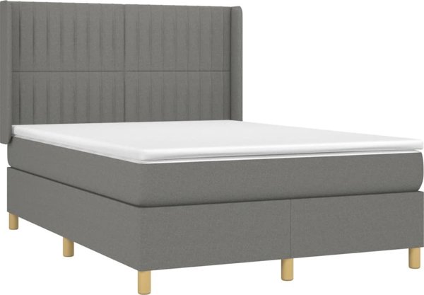 vidaXL Logo kontynentalne me mattress, skouro asprosiro, 140x200 cm