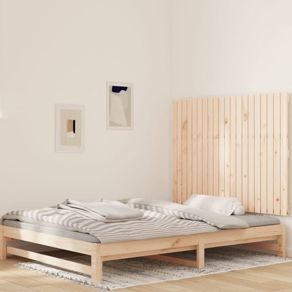 vidaXL Κεφαλάρι κρεβατιού, 127,5x3x90 εκ., μασίφ πεύκο