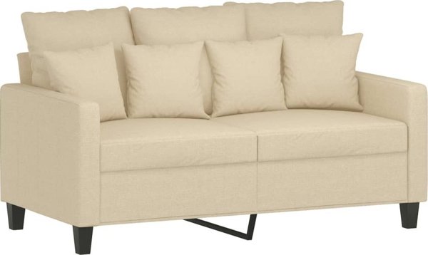 vidaXL 2-tele set katapufasmenwn krem me tkanina