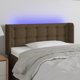 vidaXL Κεφαλάρι κρεβατιού με LED, σκούρο καφέ, 103x16x78/88 cm, ύφασμα