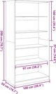 vidaXL Szafa, pryzdymiony dab, 100x50x200 cm, material drewnopochodny