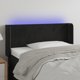 vidaXL Κεφαλάρι για κρεβάτι με LED, μαύρο, 103x16x78/88 cm, βελούδινο