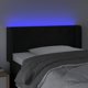 vidaXL Κεφαλάρι για κρεβάτι με LED, μαύρο, 103x16x78/88 cm, βελούδινο