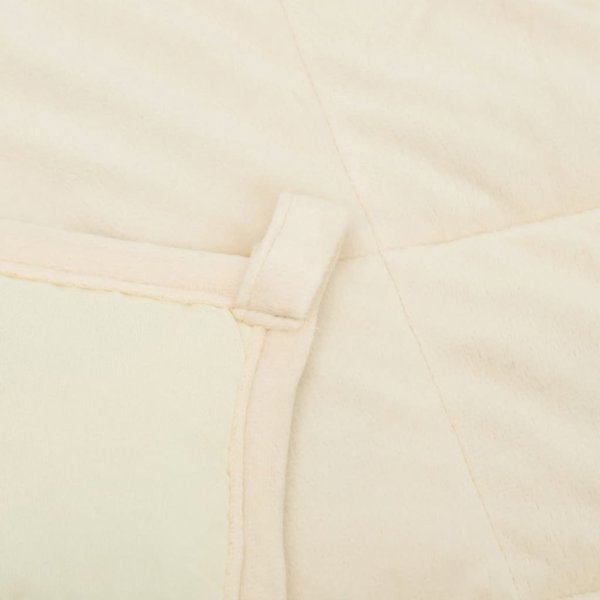vidaXL Κουβέρτα με Βάρος, Κρεμ, 200x225 cm, 13 kg, Υφασμάτινη