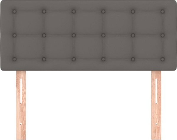vidaXL Zaghlwkos do lozkou szary 90x5x78 88 cm sztuczna skora