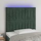 vidaXL Zaglóthe tou krevatiou me fotismou LED, skouró prasino, 100x5x118/128 cm
