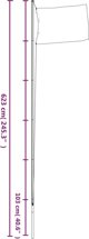 vidaXL vidaXL Segmentowy maszt flagowy, srebrny, 6,23 m, aluminium