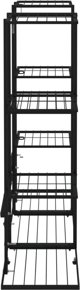 vidaXL Σταντ για Φυτά, Μαύρο Σίδερο, 94,5x25x89 cm