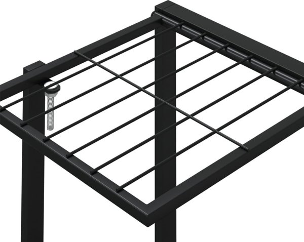 vidaXL Σταντ για Φυτά, Μαύρο Σίδερο, 94,5x25x89 cm