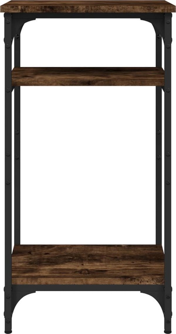 vidaXL τραπέζι βοηθητικό, καπνισμένη δρυς, 40x30x75 εκ.