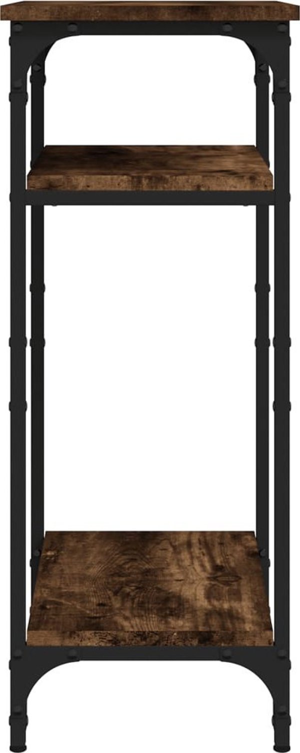 vidaXL τραπέζι βοηθητικό, καπνισμένη δρυς, 40x30x75 εκ.