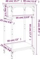 vidaXL τραπέζι βοηθητικό, καπνισμένη δρυς, 40x30x75 εκ.