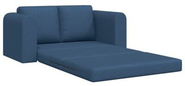 vidaXL Πτυσσόμενος Καναπές-Κρεβάτι 2 σε 1, Υφασμάτινος, Μπλε, 148x71x83 εκ.