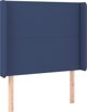 vidaXL Λουτζκο κοντινεντάλ με στρώμα, μπλε, 80x200 cm, ύφασμα