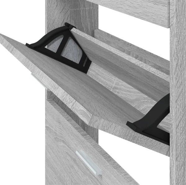 Szafka na buty, szary dab sonoma, 59x17x108 cm