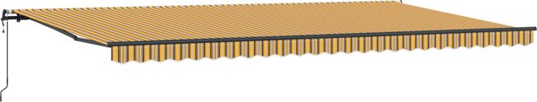 vidaXL Zdalnie sterowana chowana markiza w paski 600x350 cm