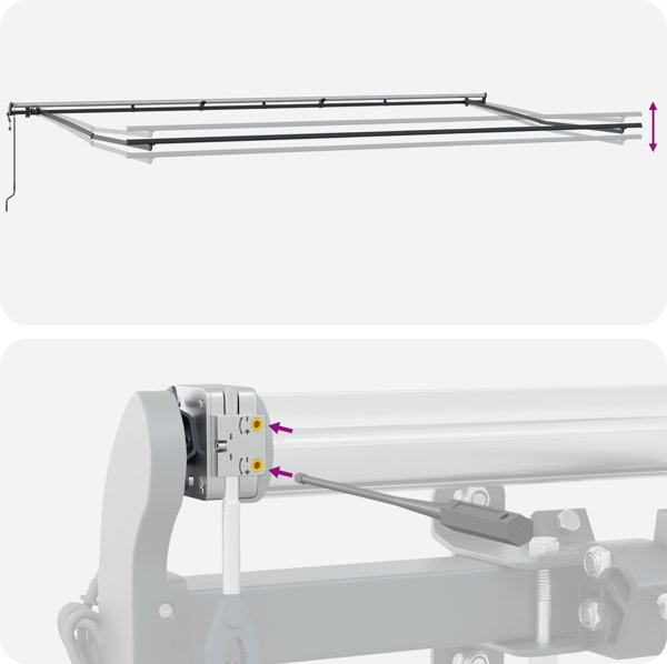 vidaXL Zdalnie sterowana chowana markiza w paski 600x350 cm