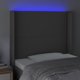 vidaXL Κεφαλάρι κρεβατιού με LED, γκρι, 83x16x118/128 cm, τεχνητό δέρμα