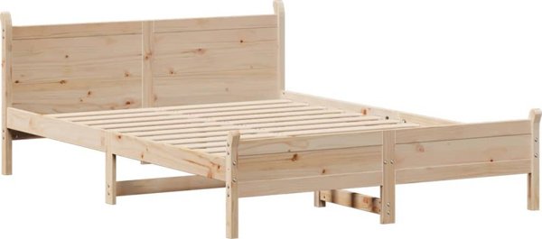 vidaXL Κρεβατοκάμαρα Πλαίσιο Χωρίς Στρώμα, 150x200 εκ., Μασίφ Πεύκο