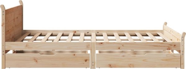 vidaXL Κρεβατοκάμαρα Πλαίσιο Χωρίς Στρώμα, 150x200 εκ., Μασίφ Πεύκο
