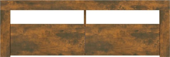 Έπιπλο TV vidaXL με φωτισμό LED, καπνιστή δρυς, 120x35x40 cm