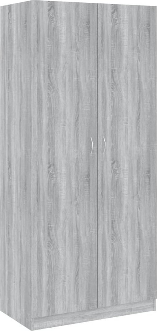 vidaXL Ντουλάπα γκρι δρύς Sonoma, 90x52x200 εκ, ξύλινο υλικό