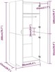 vidaXL Ντουλάπα γκρι δρύς Sonoma, 90x52x200 εκ, ξύλινο υλικό