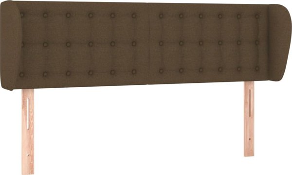 vidaXL Zaglowek uszak ciemnobrazowy 147x23x78/88 cm tkanina