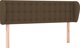 vidaXL Zaglowek uszak ciemnobrazowy 147x23x78/88 cm tkanina