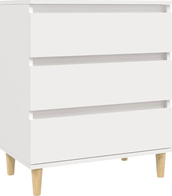 vidaXL Λευκή συρταριέρα 60x35x70 cm από υλικό ξύλου